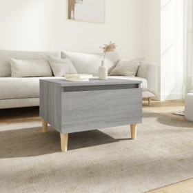 Mesa auxiliar madera contrachapada gris Sonoma 50x46x35