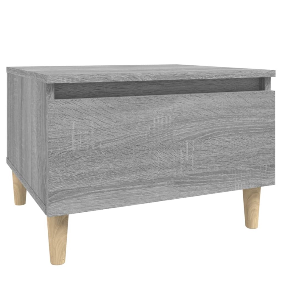 Mesa auxiliar madera contrachapada gris Sonoma 50x46x35
