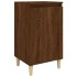 Mesita de noche madera contrachapada roble marrón 40x35x70