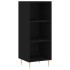 Aparador de madera de ingeniería negro 34,5x32,5x90