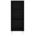 Aparador de madera de ingeniería negro 34,5x32,5x90