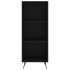 Estantería madera de ingeniería negro 34,5x32,5x90