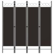 Biombo divisor de 4 paneles marrón 160x180 cm