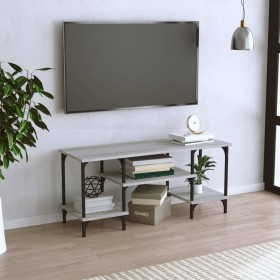 Mueble de TV madera contrachapada gris Sonoma 102x35x45,5