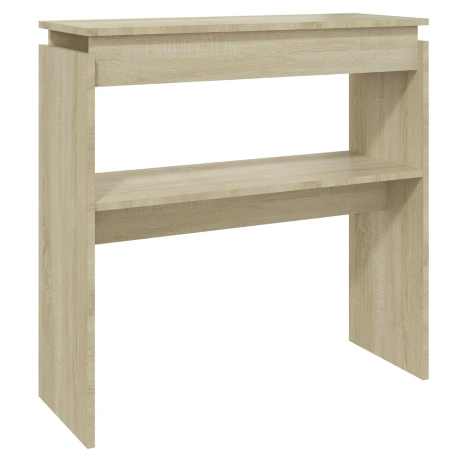 Mesa consola madera contrachapada roble Sonoma 80x30x80
