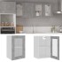 Armario colgante cristal contrachapada gris hormigón