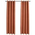 Cortinas opacas anillas de metal 2 pzas color óxido 140x175