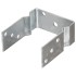 Anclajes de valla 6 uds acero galvanizado plateado 12x6x15