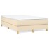 Estructura de cama box spring tela color crema 120x200