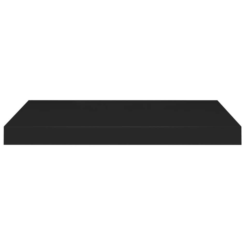 Estantes flotantes de pared 2 uds MDF negro 60x23,5x3,8