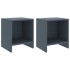 Mesitas de noche 2 uds madera de pino gris claro 35x30x40