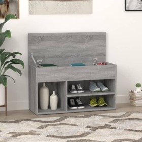Banco zapatero madera contrachapada gris Sonoma 80x30x45