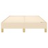 Estructura de cama box spring tela color crema 120x200