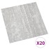 Tarimas de suelo autoadhesiva 20 unidades PVC gris 1,86