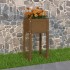 Jardinera madera maciza de pino marrón miel 40x40x81