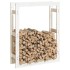 Estante para leña madera maciza de pino blanco 80x25x100