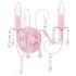 Lámpara de pared con cuentas rosa con 2 bombillas