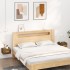 Mesitas de noche de pared 2 uds color roble ahumado 35x35x20
