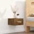 Mesitas de noche de pared 2 uds color roble ahumado 35x35x20