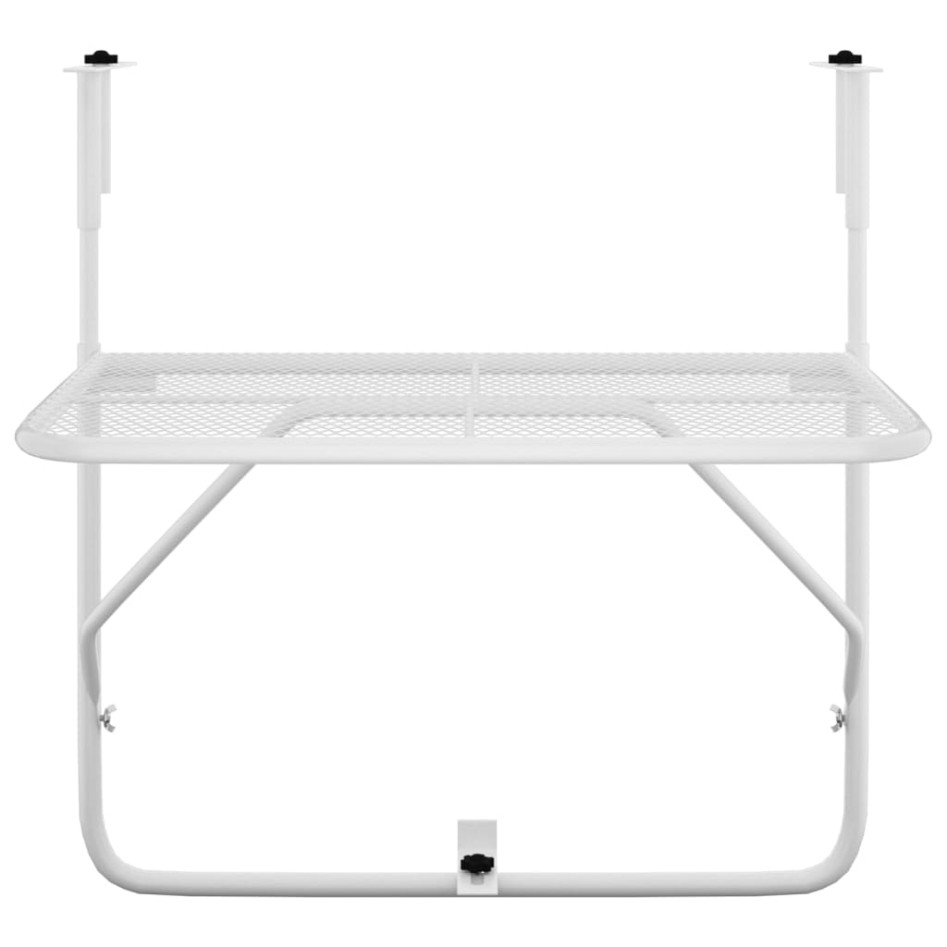 Mesa de balcón acero blanca 60x40