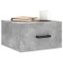Mesitas de noche de pared 2 uds color gris hormigón 35x35x20