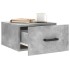 Mesitas de noche de pared 2 uds color gris hormigón 35x35x20