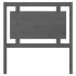Cabecero de cama madera maciza de pino gris 95,5x4x100