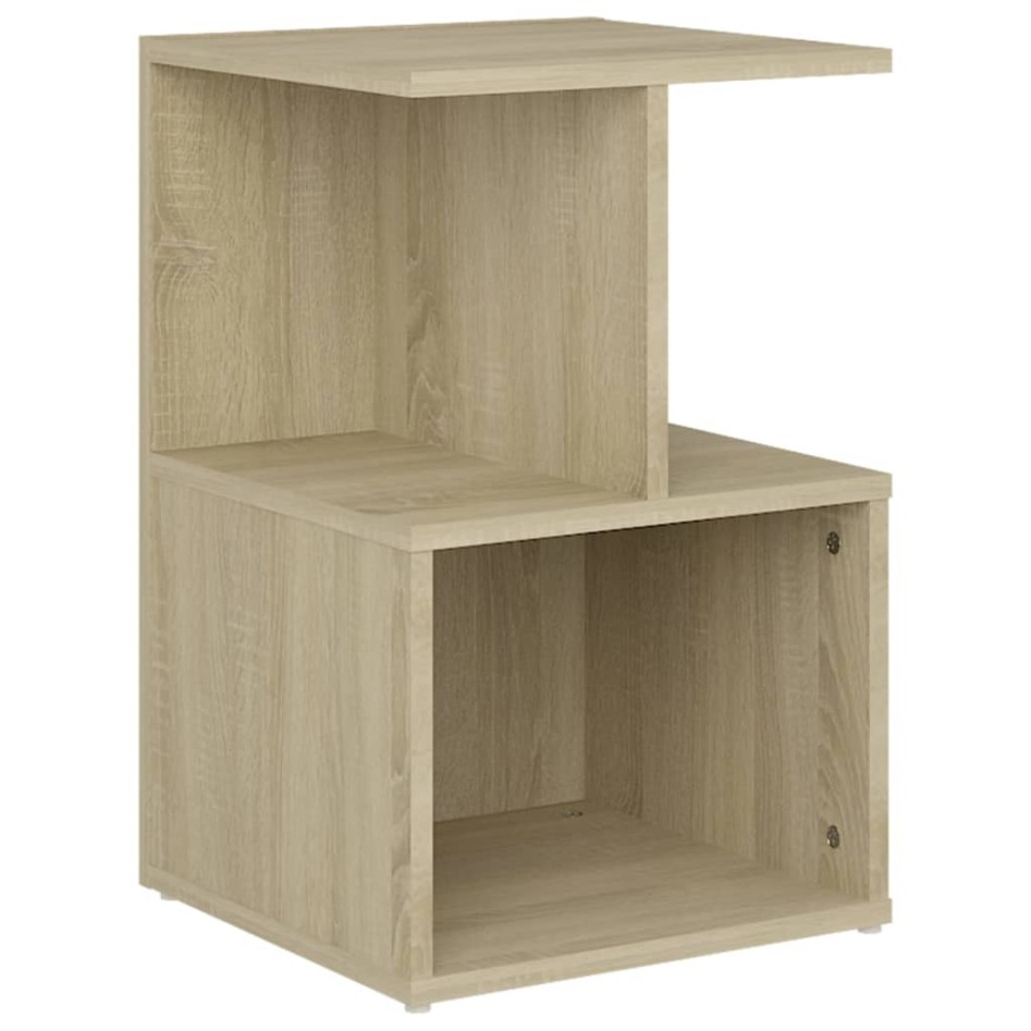 Mesita de noche madera contrachapada roble Sonoma 35x35x55