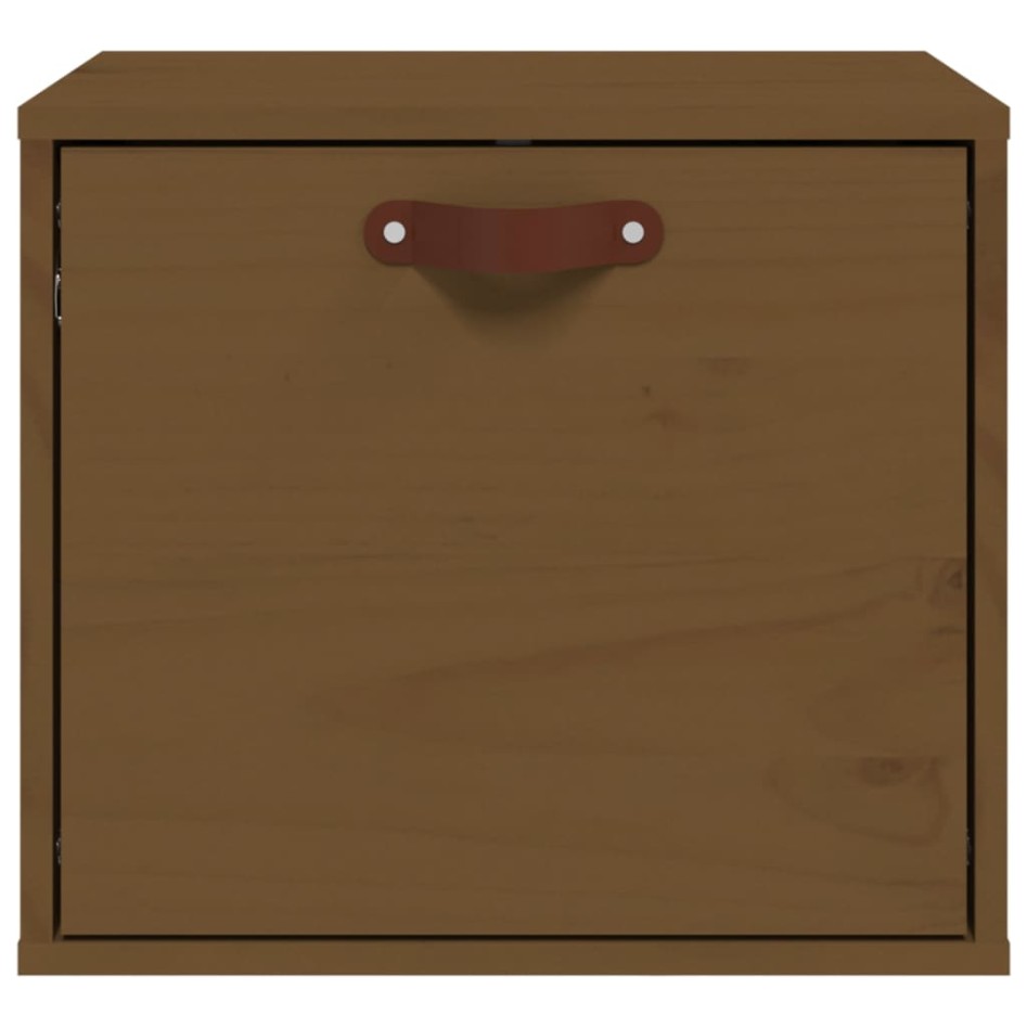 Armario de pared madera maciza de pino marrón miel 40x30x35