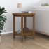 Mesa de centro de madera maciza de pino marrón miel Ø55x60