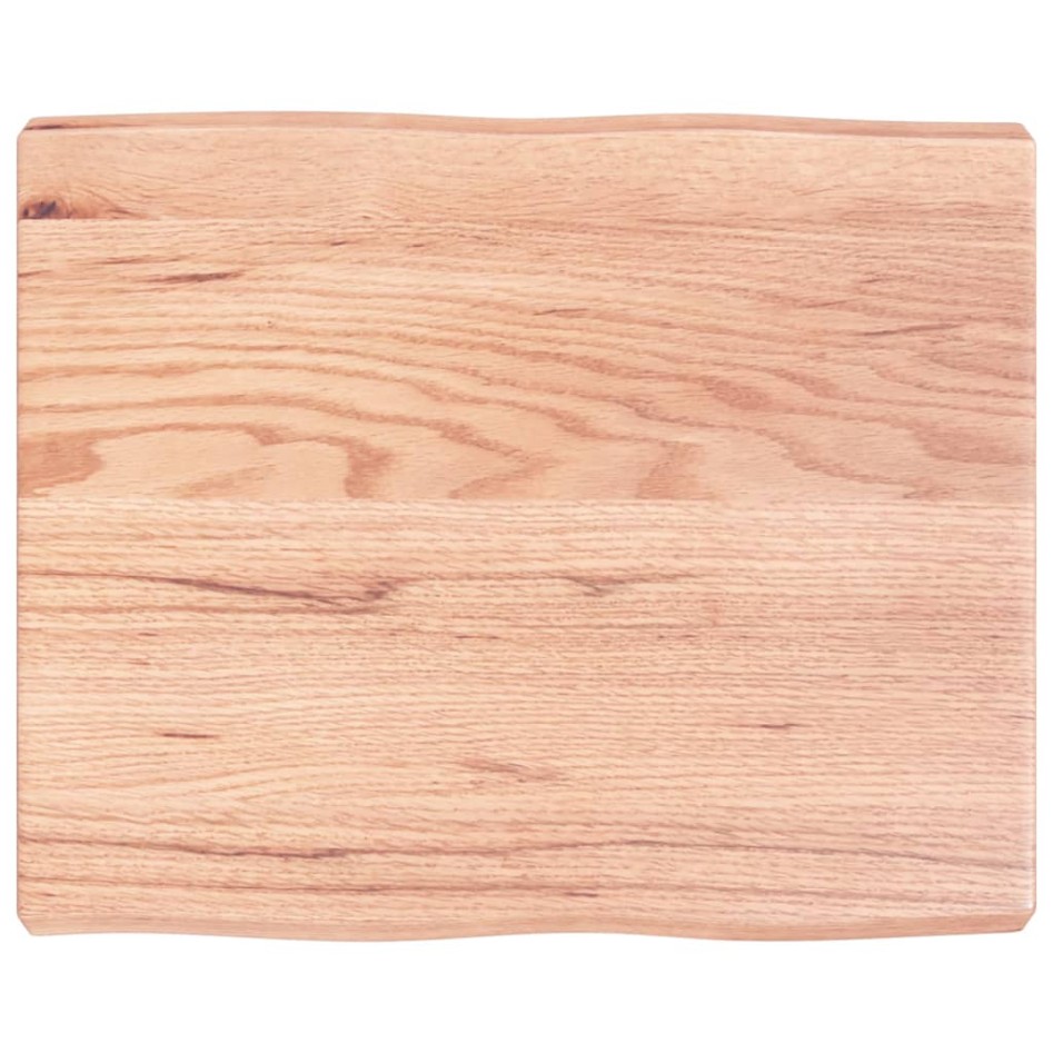 Tablero mesa madera tratada borde natural marrón 60x50x(2-6)