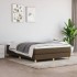 Estructura de cama box spring tela marrón 140x200