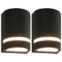 Lámparas de pared de exterior 2 uds 35 W negro