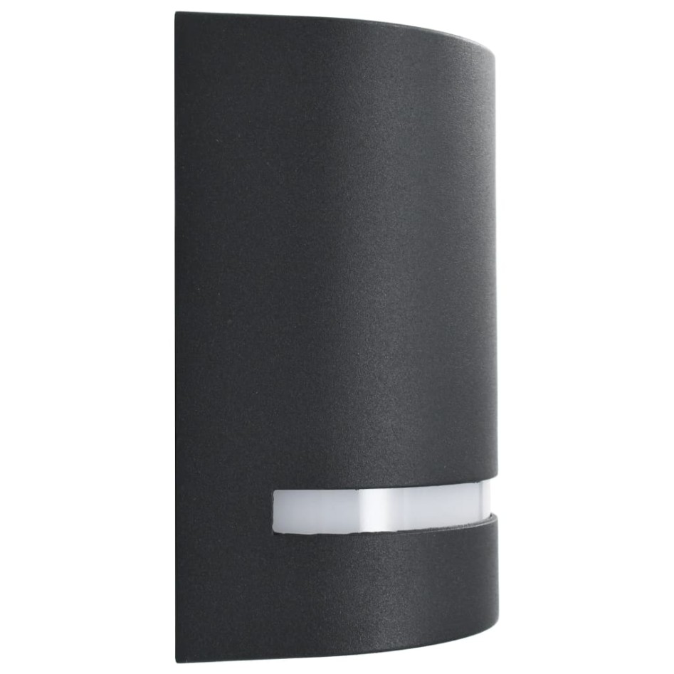 Lámparas de pared de exterior 2 uds 35 W negro