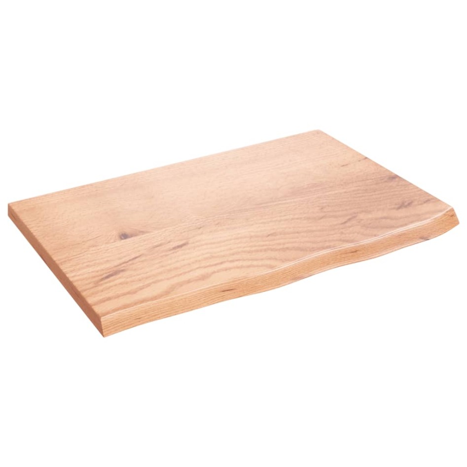 Estante de pared madera de roble tratada marrón claro