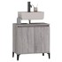 Armario de lavabo madera contrachapada gris Sonoma 58x33x60