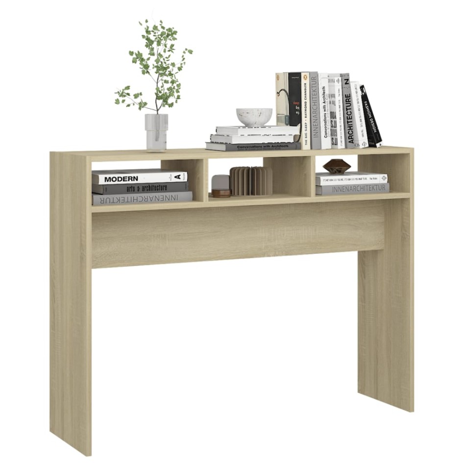 Mesa consola madera contrachapada roble Sonoma 105x30x80