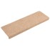 Alfombrilla de escalera 15 uds tela punzonada crema 65x21x4
