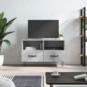 Mueble para TV madera contrachapada gris hormigón 80x36x50