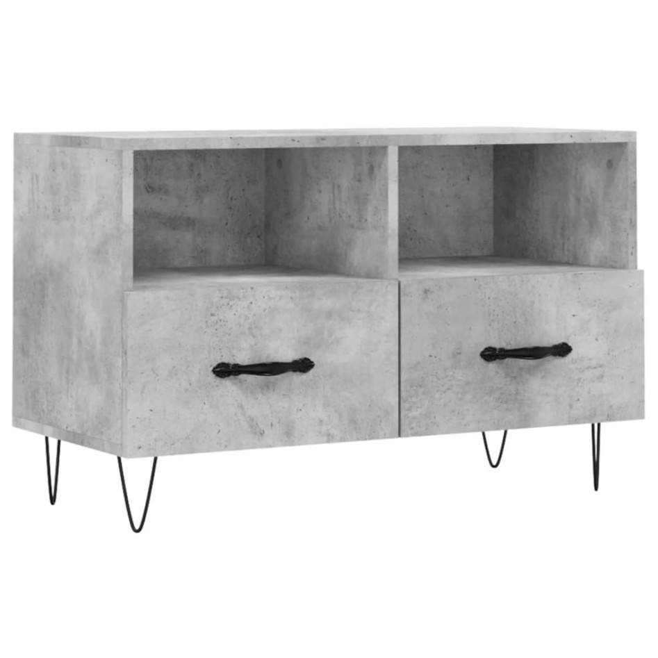 Mueble para TV madera contrachapada gris hormigón 80x36x50