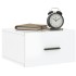 Mesitas de noche de pared 2 uds blanco brillo 35x35x20