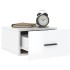 Mesitas de noche de pared 2 uds blanco brillo 35x35x20