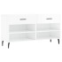Banco zapatero madera de ingeniería blanco brillo 102x35x55