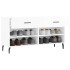 Banco zapatero madera de ingeniería blanco brillo 102x35x55