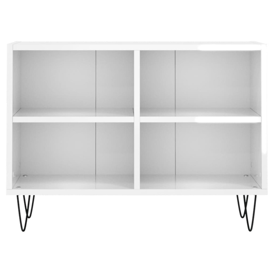 Mueble de TV madera de ingeniería blanco brillo 69,5x30x50