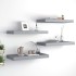 Estantes flotantes de pared 4 uds MDF gris 50x23x3,8