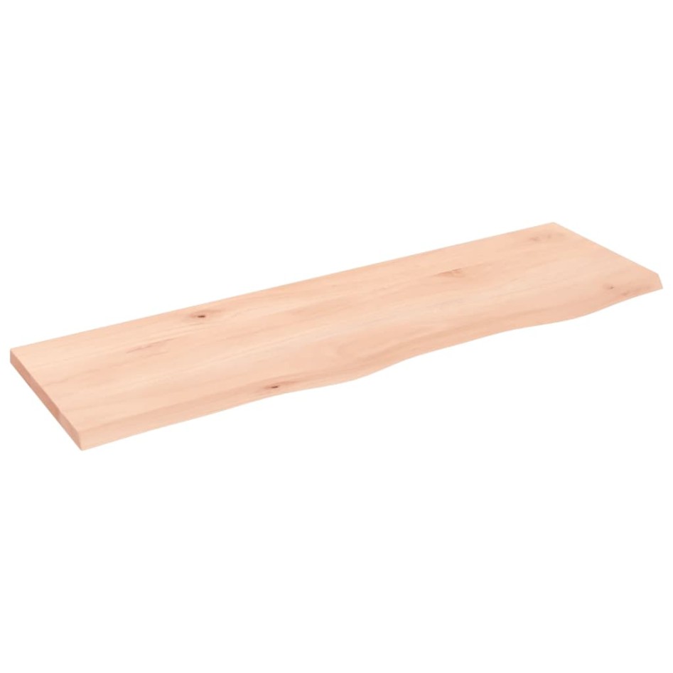 Estante de pared madera maciza de roble sin tratar 100x30x2