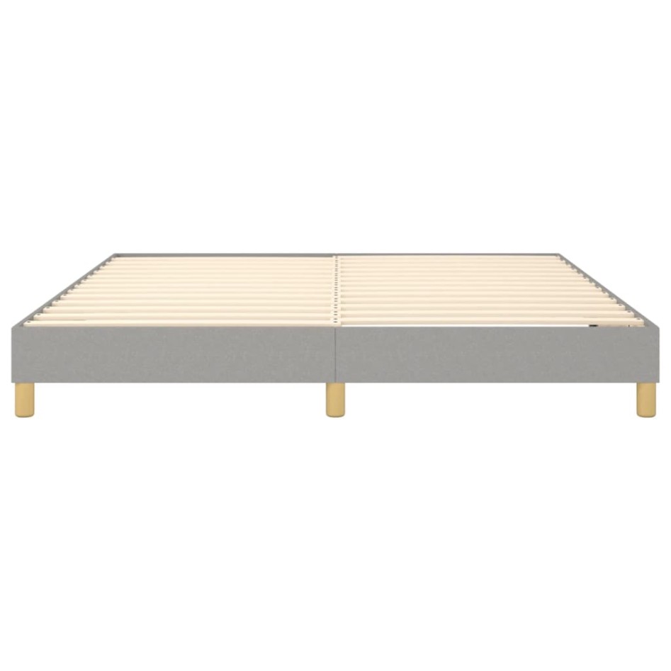 Estructura de cama box spring tela gris claro 160x200