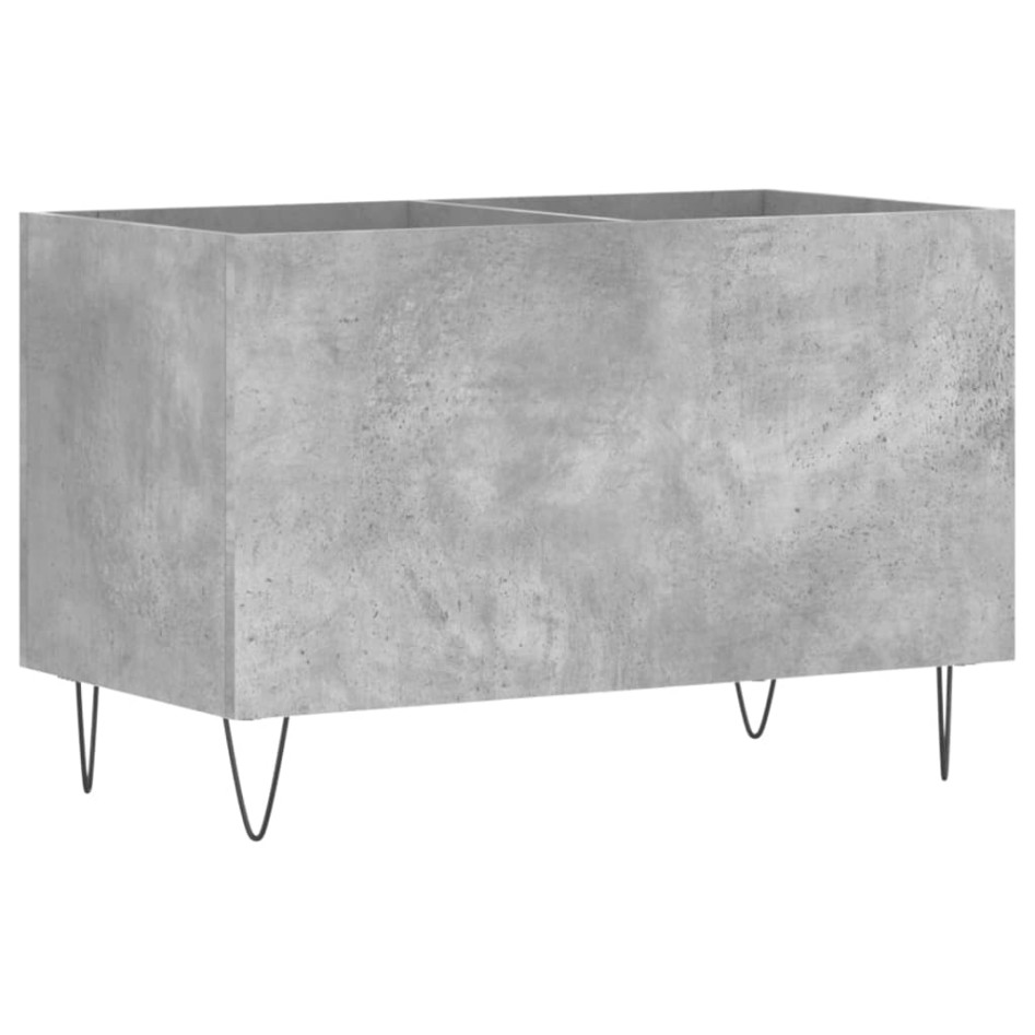 Mueble discos madera contrachapada gris hormigón 74,5x38x48