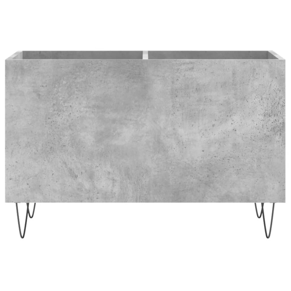 Mueble discos madera contrachapada gris hormigón 74,5x38x48